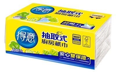 7hi【五月花】FSC驗證 得意抽取式廚房紙巾 100抽/10包(散裝)