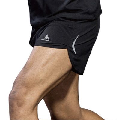 AREX SPORT 跑步反光戶外健身運動短褲（慢跑、鐵人三項、馬拉松、運動三分褲)後口袋拉鍊設計