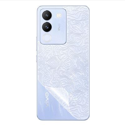 【大螢膜PRO】vivo V29e 5G 全膠背蓋保護膜 MIT 背貼-水舞碳纖維