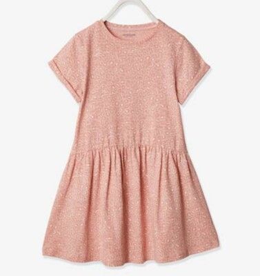 【TiDi】法國 Vertbaudet 粉色豹紋洋裝 洋裝 連身裙