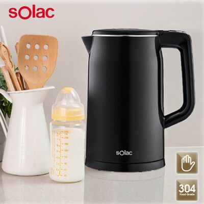 【免運】 SOLAC 1.7L 智能溫控不鏽鋼快煮壺 電熱水壺 熱水壺 電茶壺 SHB-K44BK