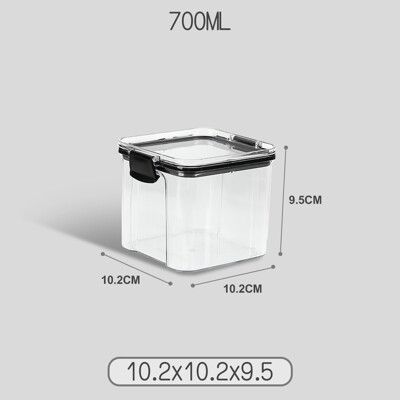 雙扣透明密封罐【700ML】 食品級 密封罐 調味罐 收納罐 保鮮罐 保鮮盒 密封盒 食品存放盒