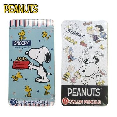 史努比 色鉛筆 12色 鐵盒裝 彩色鉛筆 六角色鉛筆 Snoopy 268847 268854