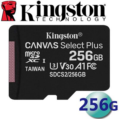 【公司貨】Kingston 金士頓 256GB microSDXC U3 C10 A1 記憶卡 小卡