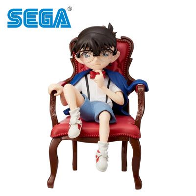 江戶川柯南 坐椅子公仔 公仔 模型 12cm 名偵探柯南 SEGA 正版授權【542230】