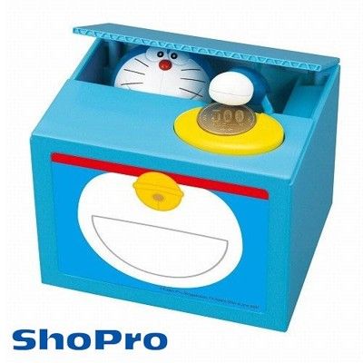 哆啦A夢 存錢筒 儲金箱 偷錢箱 小費箱 小叮噹 DORAEMON 日本正版【376596】