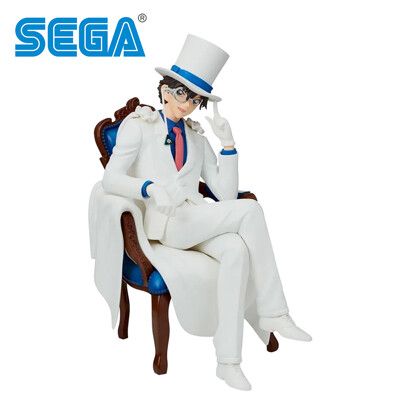 怪盜基德 坐椅子公仔 公仔 模型 14cm 名偵探柯南 SEGA 正版授權【542247】