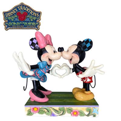 Enesco 米奇和米妮 愛的象徵 塑像 公仔 精品雕塑 迪士尼 Disney【382163】