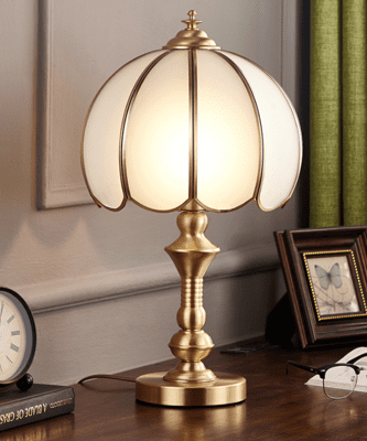 歐式全銅臥室臺燈復古家用創意客廳書房溫馨簡約現代美式床頭燈
