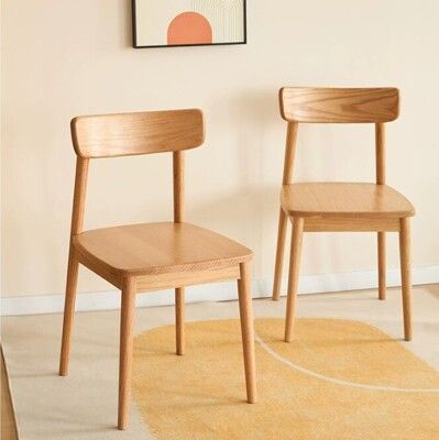 椅子凳子實木餐椅 靠背椅  大廳椅 北歐簡約櫻桃木餐桌椅 學習椅子 免安裝