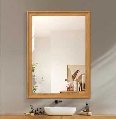鏡子方鏡橫掛豎掛壁掛鏡黏貼墻上鏡子浴室鏡衛生間掛墻鏡子洗手間裝飾鏡化妝鏡廁所衛浴鏡60*80可訂製