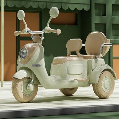 兒童電動車 摩托車女寶寶充電三輪車可坐人玩具車遙控雙驅動電瓶車 腳踏車