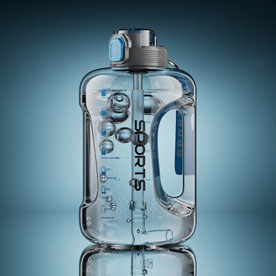 24H現貨 運動水壺  健身水杯 3.8L大容量水壺 健身吸管水壺 運動水瓶 健身房水壺