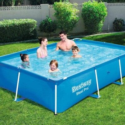 Bestway支架游泳池 家用兒童寶寶泳池家庭可折疊魚池戶外水池小孩2.5米