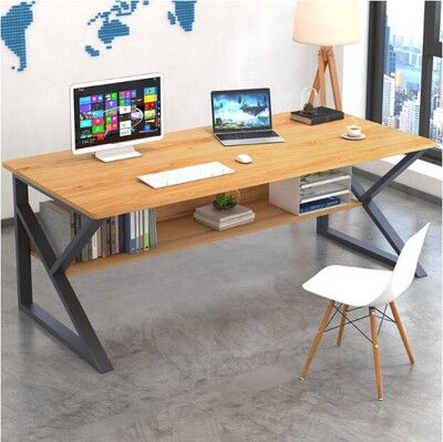 現貨 辦公桌 電腦桌 現代簡易臥室學生小書桌 台式家用簡約現代單人組合  寫字台