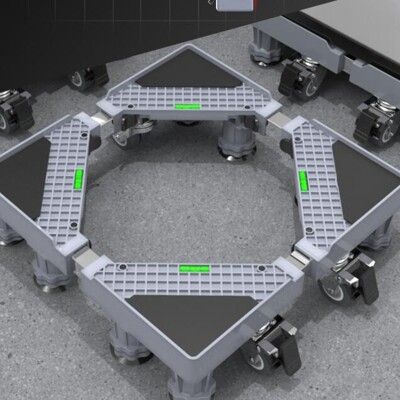 升級加強通用洗衣機底座  空調支架置物架 冰箱底座 可伸縮萬向輪移動腳架