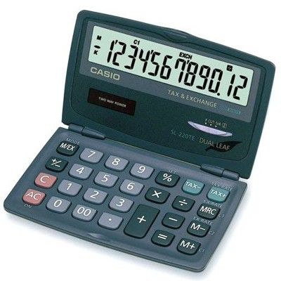 【CASIO】SL-220TE 12位數 大型顯示幕 特殊功能型 計算機