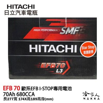 HITACHI 日立 EFB 70 ah 怠速啟停 VOLVO BMW VW AUDI LN3 專用