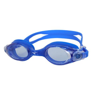 MIZUNO SWIM 泳鏡-抗UV 防霧 蛙鏡 游泳 台灣製 藍白