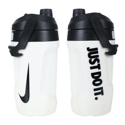 NIKE FUEL JUG大口徑霸水壺64OZ-健身 運動水壺 1890ML 白黑