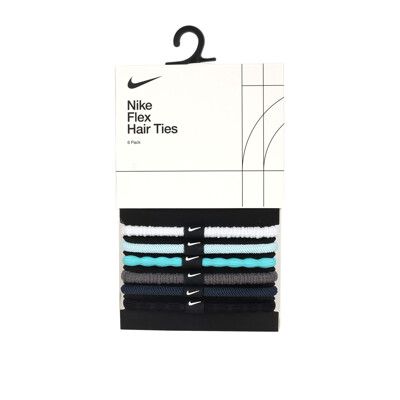 NIKE FLEX 髮圈 6PK-頭帶 慢跑 路跑 有氧 瑜珈 白淺綠灰黑