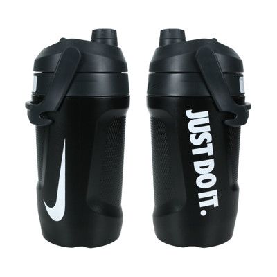 NIKE FUEL JUG大口徑霸水壺64OZ-健身 運動水壺 1890ML 黑白