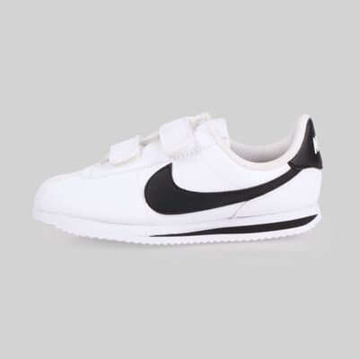 NIKE CORTEZ BASIC SL-PSV 男女童復古休閒鞋-阿甘鞋 白黑