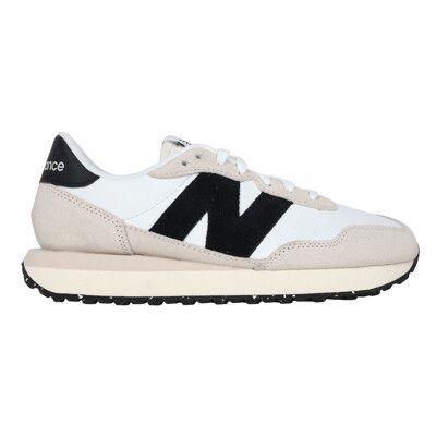 NEWBALANCE 男女復古休閒鞋-237系列 NB N字鞋 淺奶茶白黑