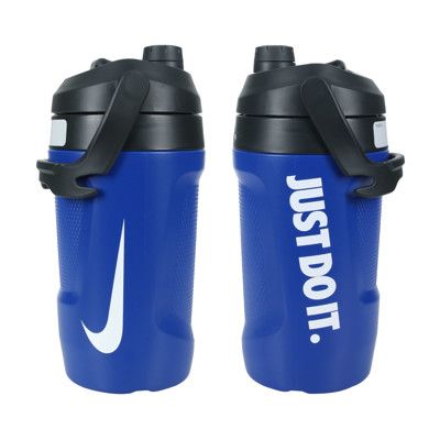 NIKE FUEL JUG大口徑霸水壺64OZ-健身 運動水壺 1890ML 藍白