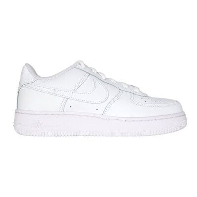 NIKE AIR FORCE 1 LE-GS 男女大童休閒鞋-經典 銀標 白