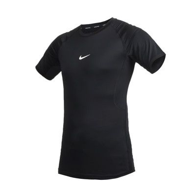 NIKE 男短袖緊身衣-DRI-FIT 休閒 上衣 黑白