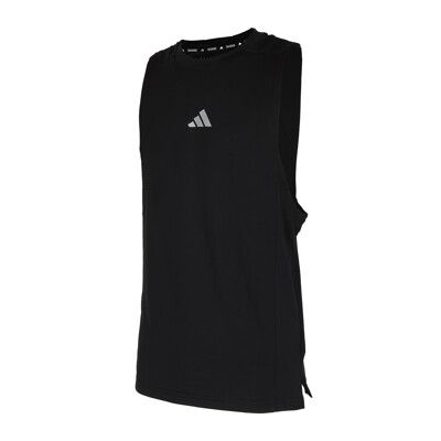 ADIDAS 男運動背心-HEAT.RDY 涼感 吸濕排汗 背心 愛迪達 黑銀