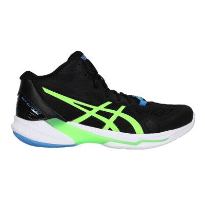 ASICS SKY ELITE FF MT 2 男高筒排羽球鞋 黑螢光綠藍