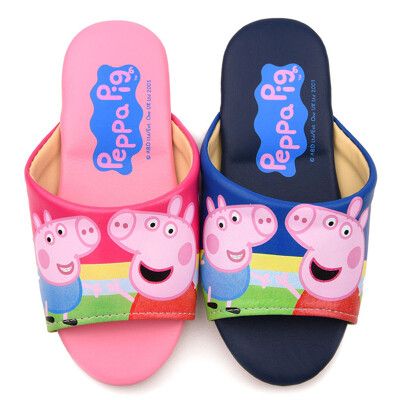 【鞋子部落】Peppa Pig 佩佩豬 兒童室內拖鞋 PG0050 桃/藍 (共二色)