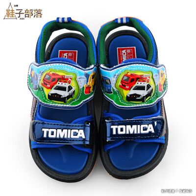 【鞋子部落】中大童 涼鞋 LED電燈鞋 Tomica多美車 TM3628-藍
