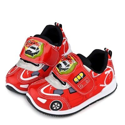 【鞋子部落】 Tomica多美車警車款LED電燈運動鞋 中童 TM7724 紅/黑 (共二色)