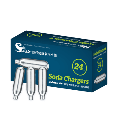 SodaSparkle舒打健康氣泡水機專用CO2鋼瓶-24入