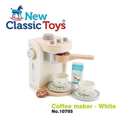 【荷蘭 New classic toys】木製家家酒咖啡機優雅白 10705
