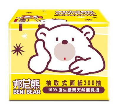 BeniBear邦尼熊抽取式柔式紙巾300抽x30包/箱