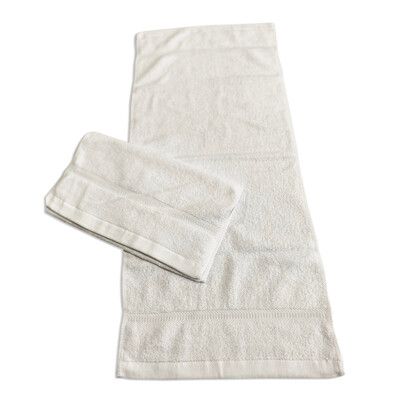 台灣製毛巾 中厚款白毛巾 一組12條 34X78cm  達興織造