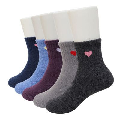 【D&G】愛心1/2童襪(17-21CM)-D434(童襪/短襪)
