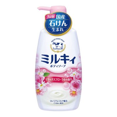 牛乳石鹼 牛乳精華沐浴乳 玫瑰花香550ml