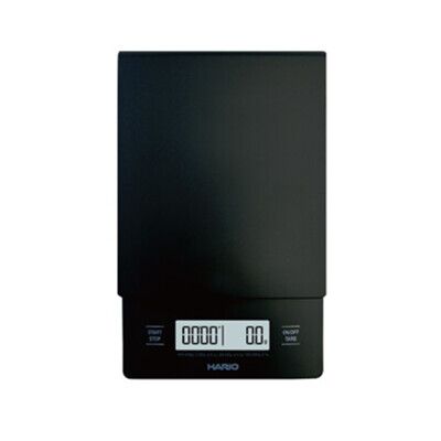 日本HARIO V60手沖咖啡計時電子磅秤 VSTN-2000B質感黑色 1入/盒 (二代升級地域設