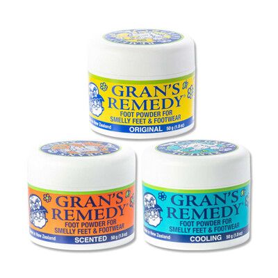 紐西蘭Gran's Remedy老奶奶-長效淨味約6個月清爽神奇除臭鞋粉50g/罐(鞋內足部去腳氣)