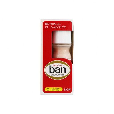 日本Lion獅王-經典復古Ban滾珠型ROLL-ON液體止汗劑體香瓶-微香30ml/紅盒