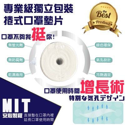 【防疫嚴選抗菌專區】(口罩使用延長術) MIT延長口罩使用時間墊純棉