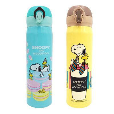 史努比SNOOPY 不鏽鋼彈跳水壺 500ml【5icoco】