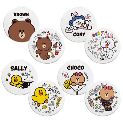 LINE FRIENDS 珪藻土杯墊(2入組)【5icoco】