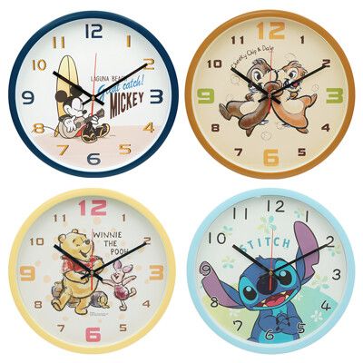 迪士尼 可愛掛鐘 時鐘 圓型鐘(4款任選)【5icoco】
