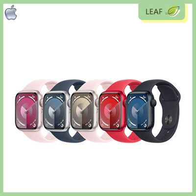 Apple Watch Series 9 GPS 45MM 鋁金屬錶殼運動型錶帶 光學心率感測 防水